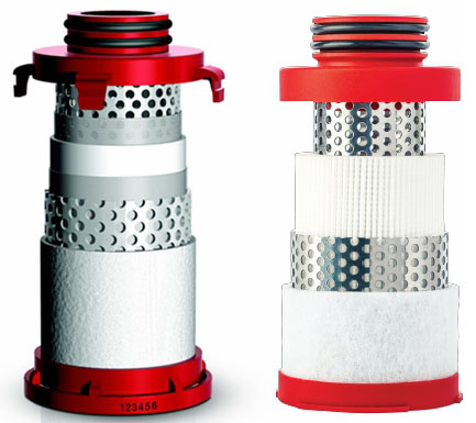 纏繞式和褶皺式WALKER壓縮空氣濾芯剖面圖 纏繞式和褶皺式WALKER壓縮空氣濾芯剖面圖