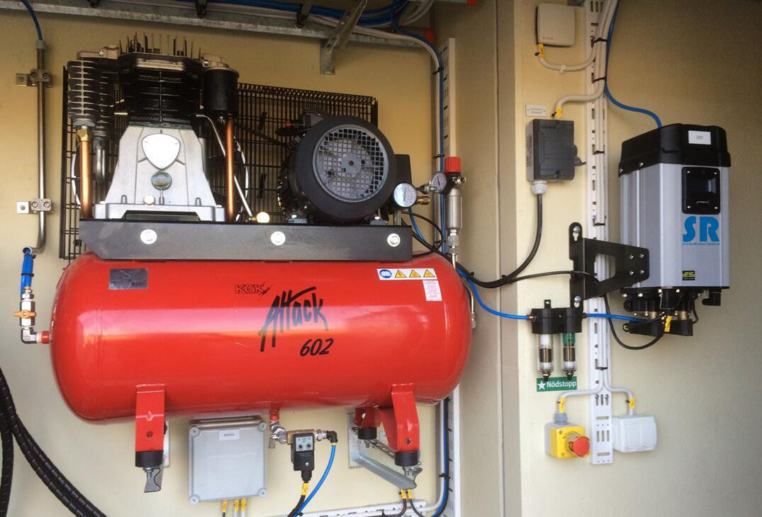 D1系列SR模塊化吸干機的墻壁安裝